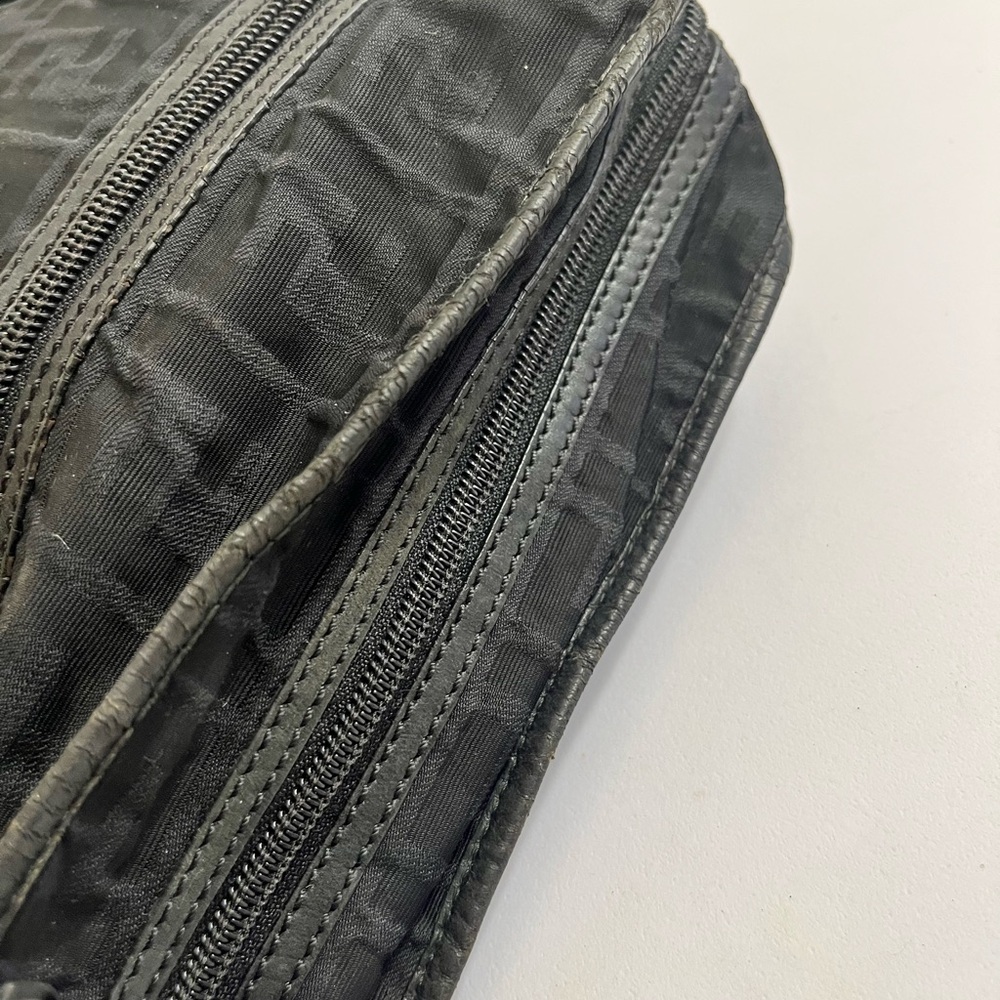 Fendi Black Tonal FF Jacquard Messenger Bag - Picture 9 of 16